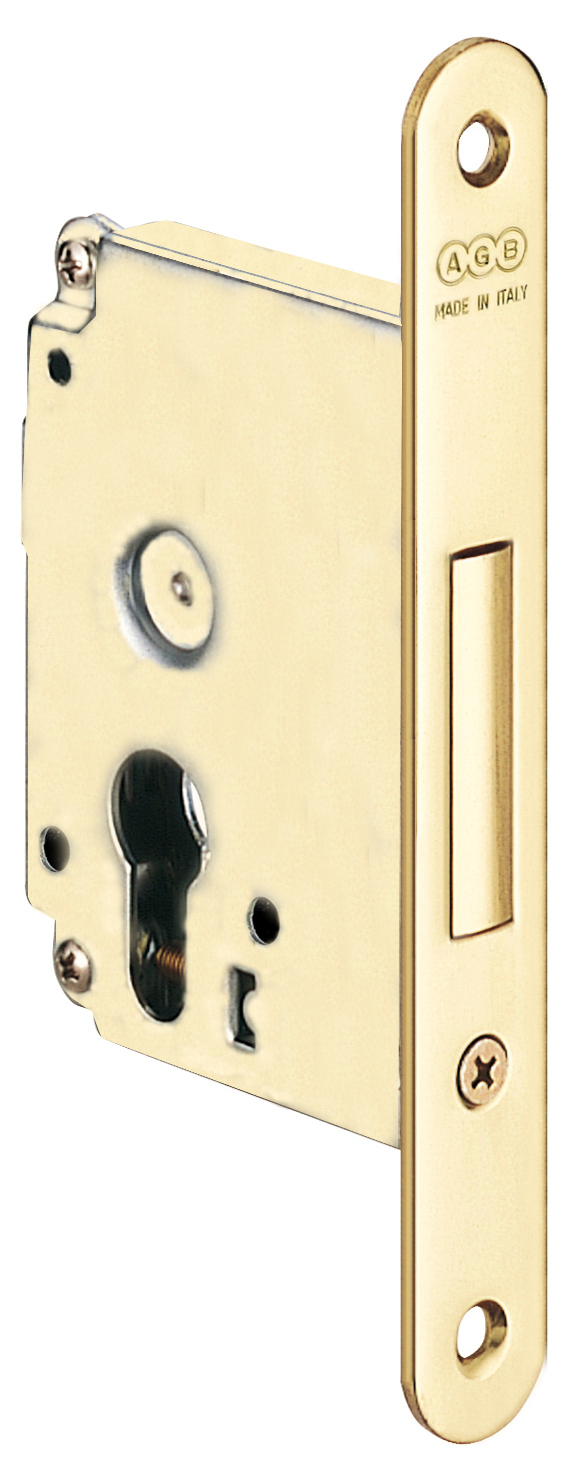 CERRADURA ADICIONAL REF. L10 CANTO REDONDO 50mm BRONCEADA